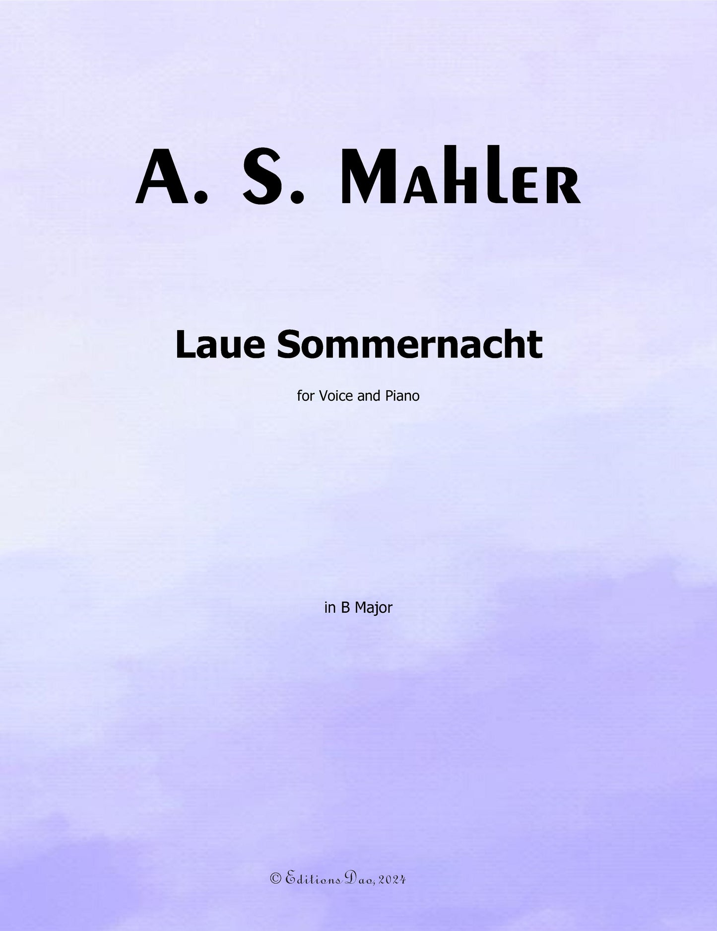 Laue Sommernacht, by Alma Mahler