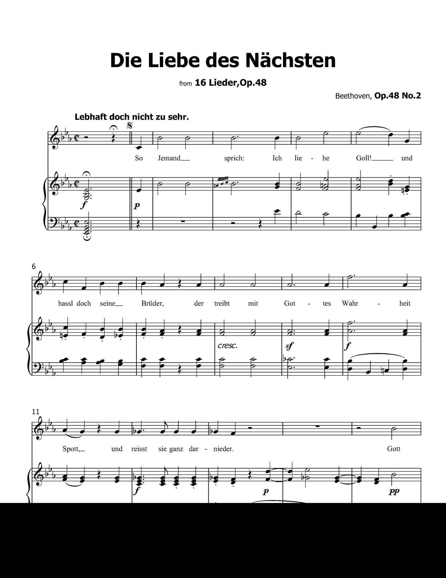 Die Liebe des Nachsten, by Beethoven