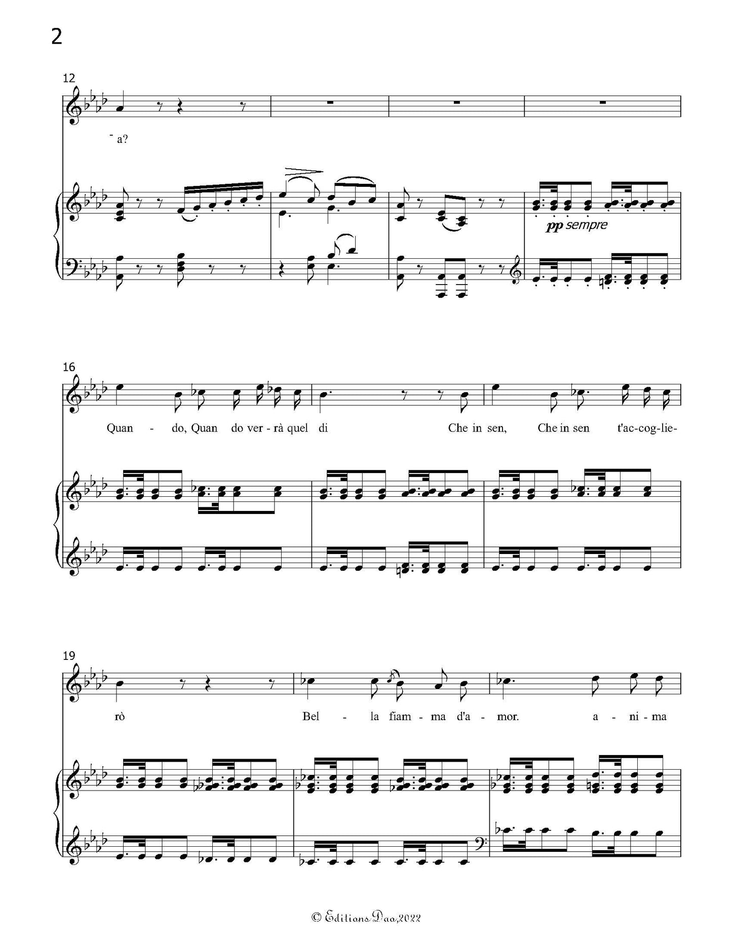 Ma rendi pur contento, by V. Bellini