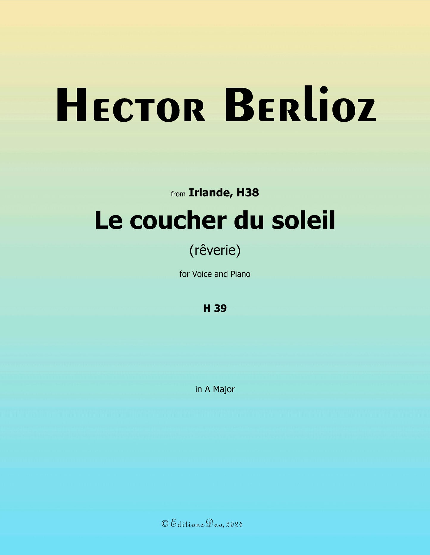 Le coucher du soleil, by Berlioz