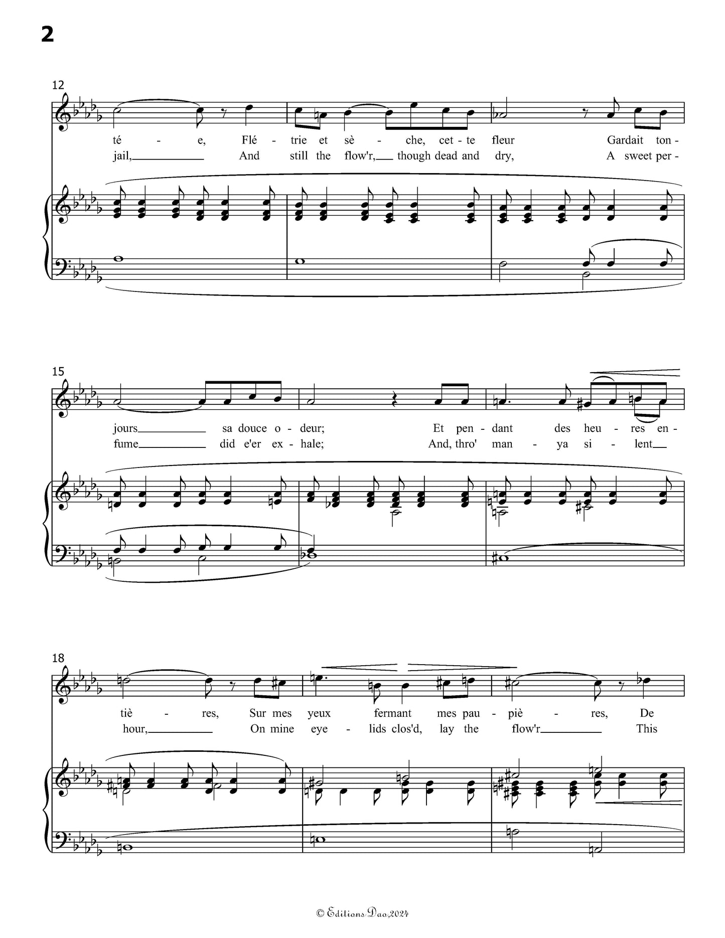 La fleur que tu m'avais jetée,by Bizet