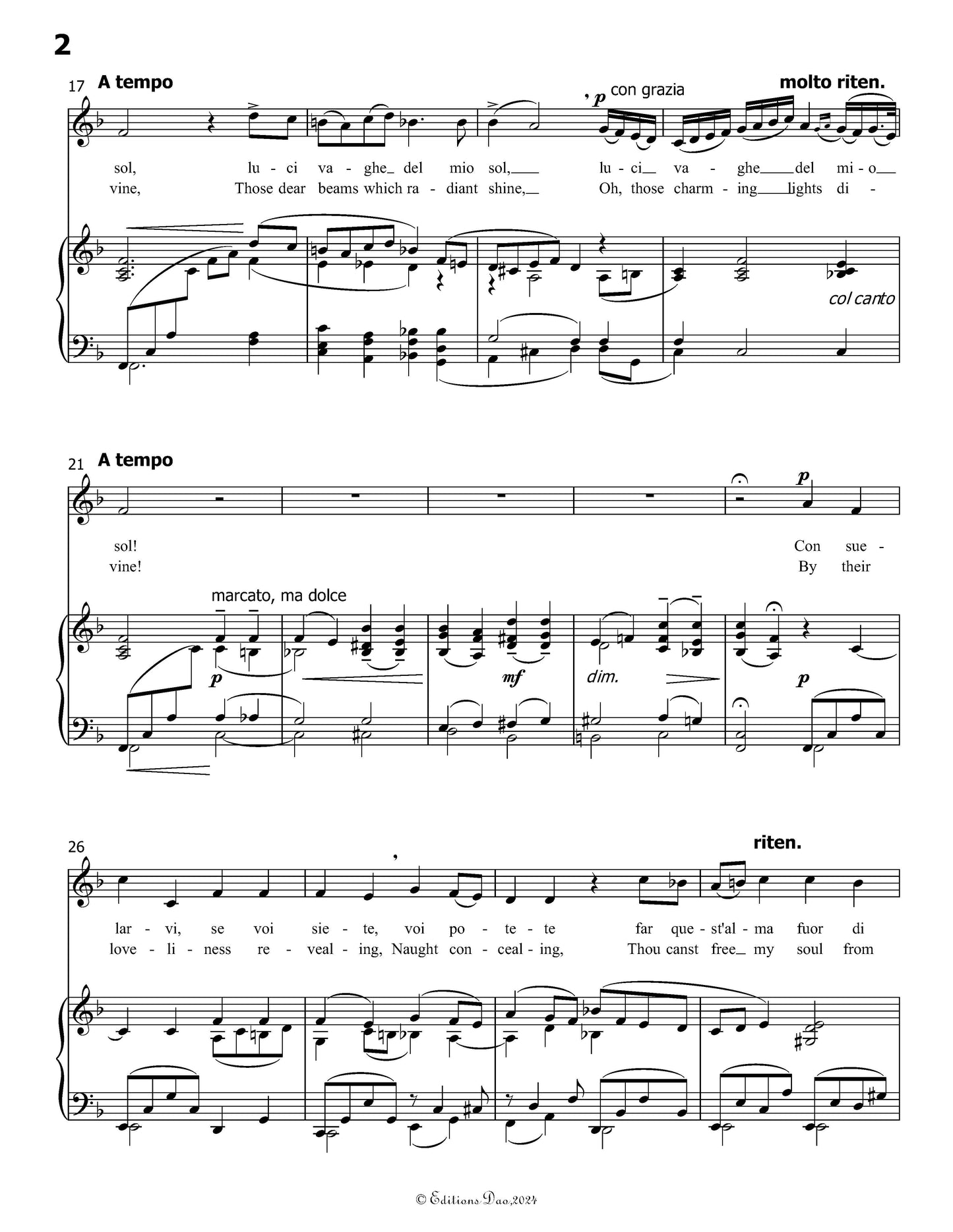 Deh più a me non v'ascondete, by G. M. Bononcini