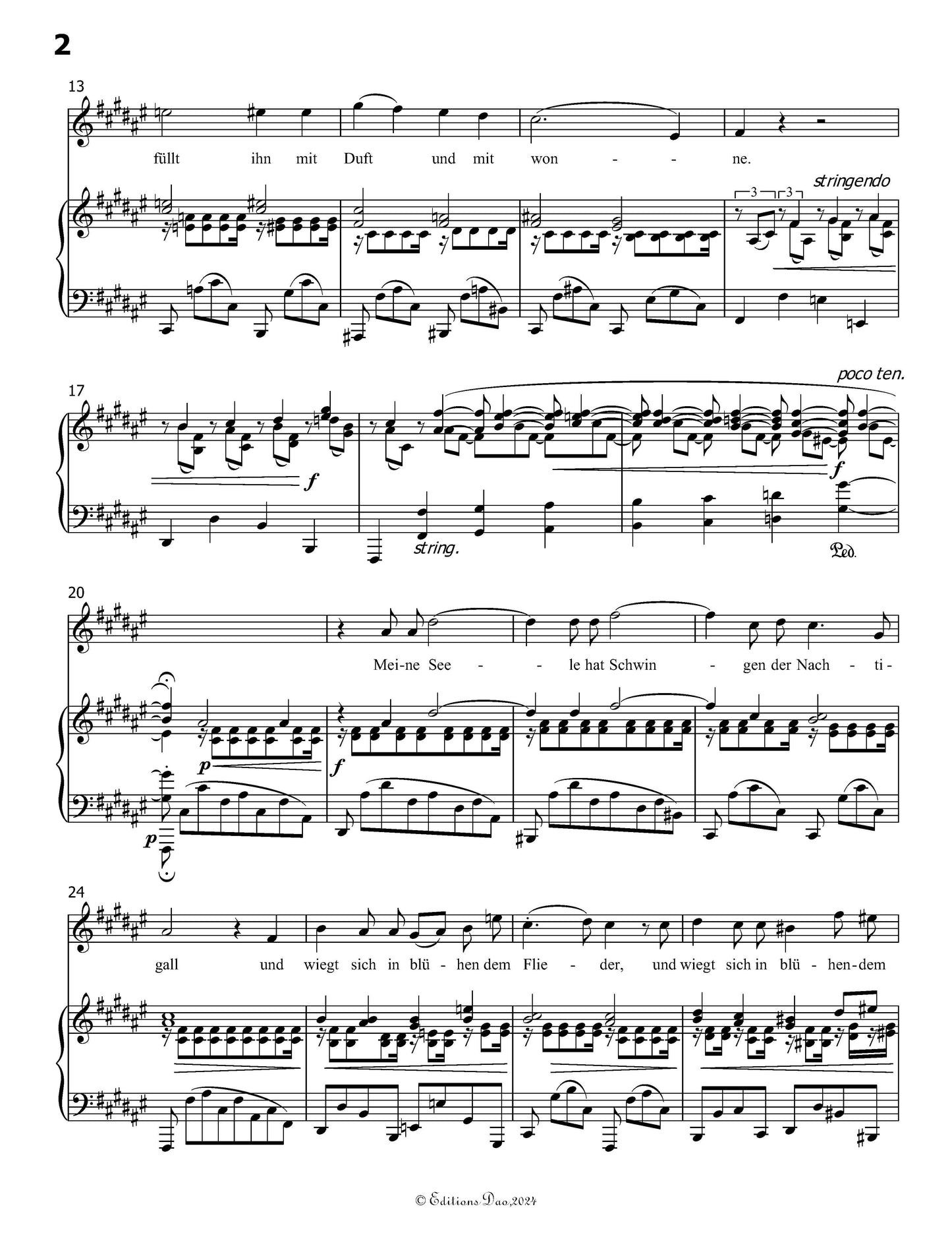 Meine Liebe ist grun,by Brahms