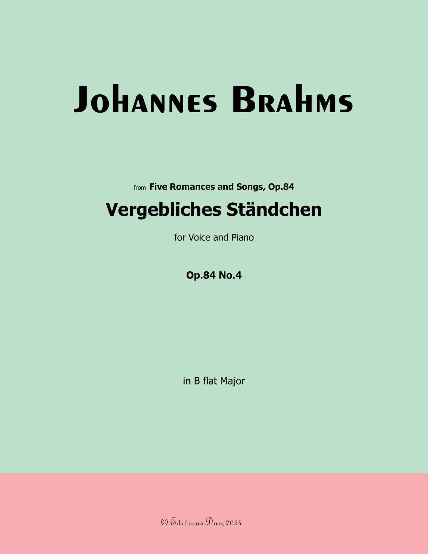 Vergebliches Standchen,by Brahms