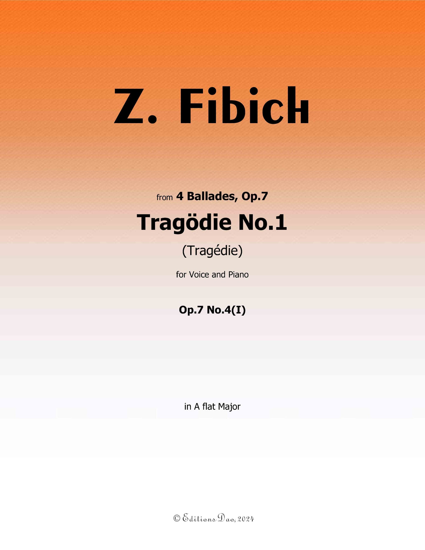 Tragödie No.1, by Fibich
