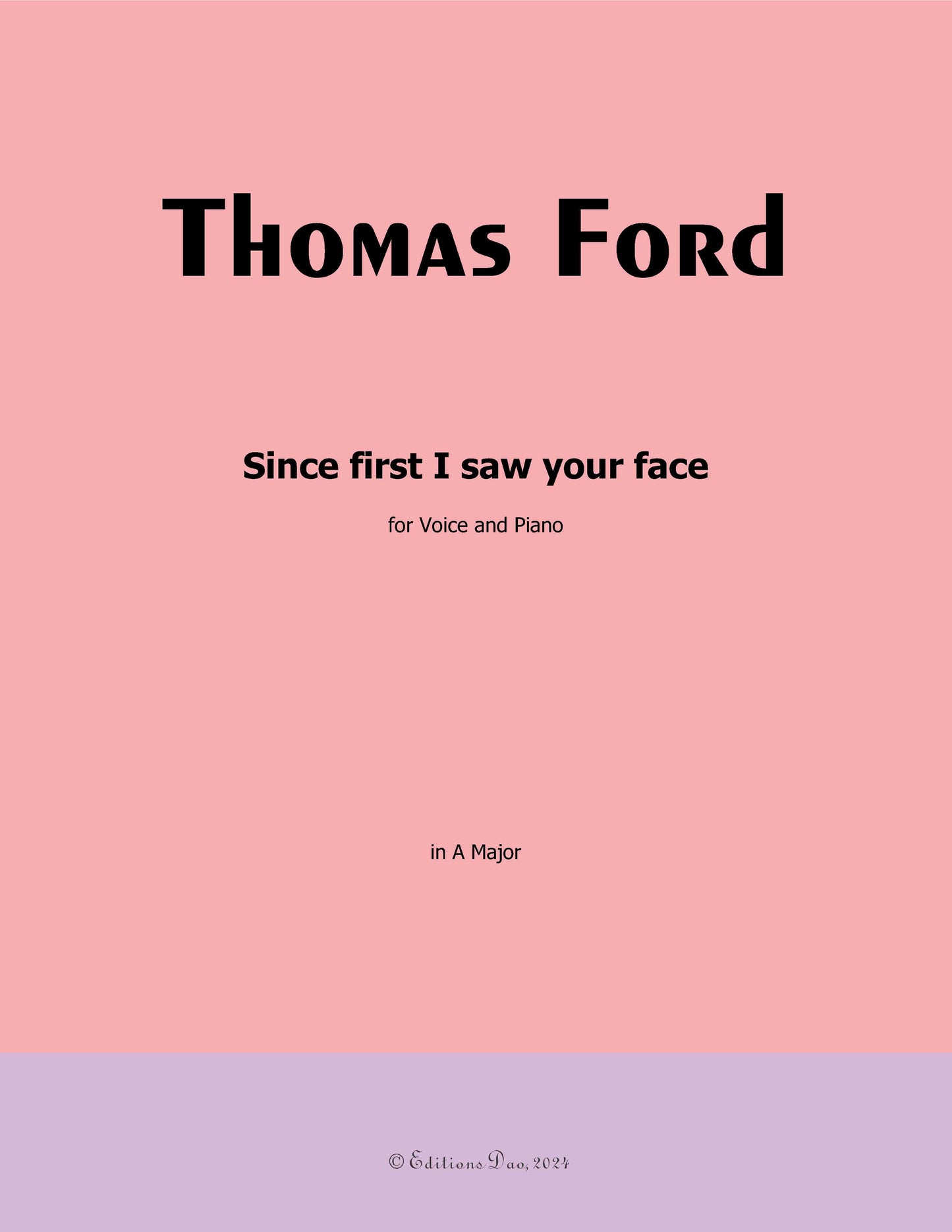 Since first I saw your face, by Ford