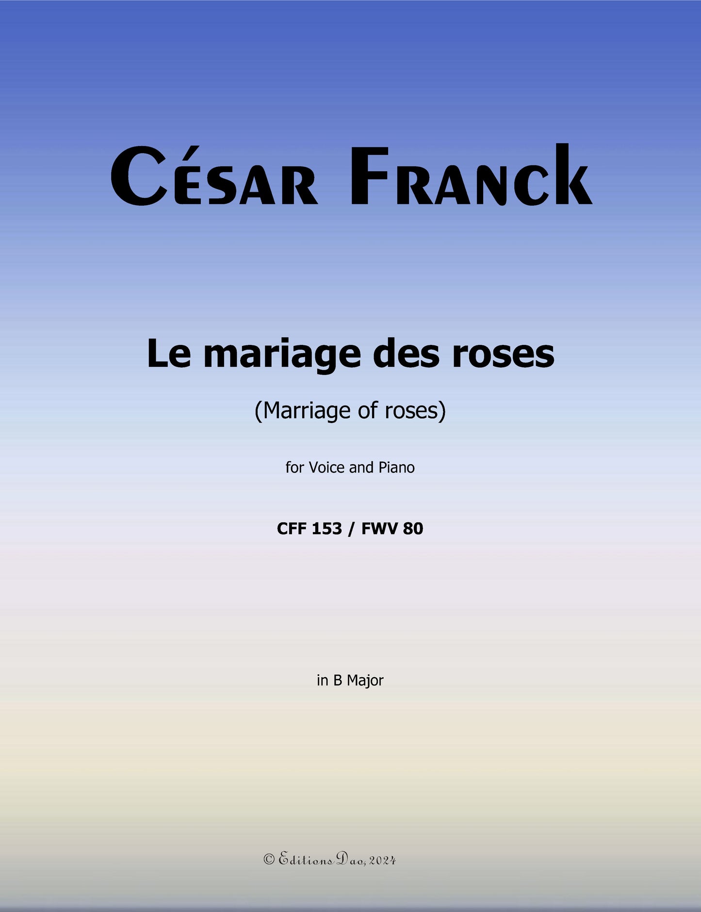 Le mariage des roses, by C. Franck