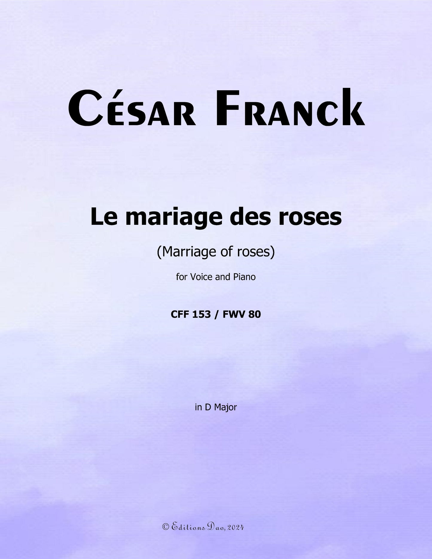 Le mariage des roses, by C. Franck