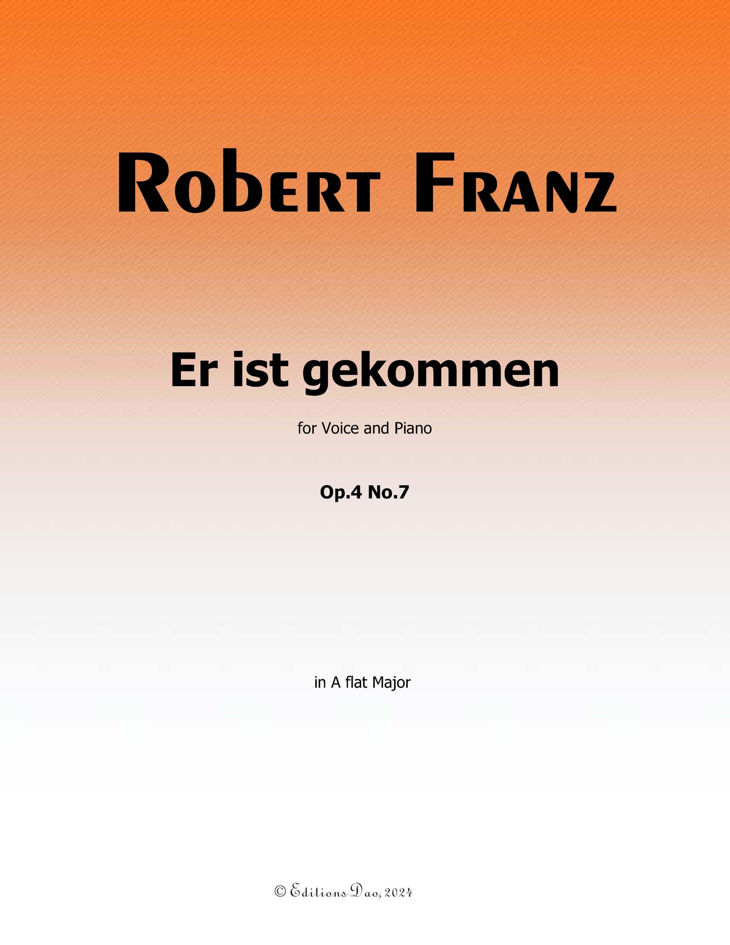 Er ist gekommen, by R. Franz