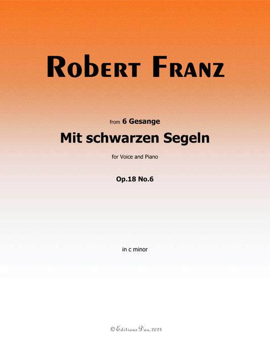 Mit schwarzen Segeln, by R. Franz