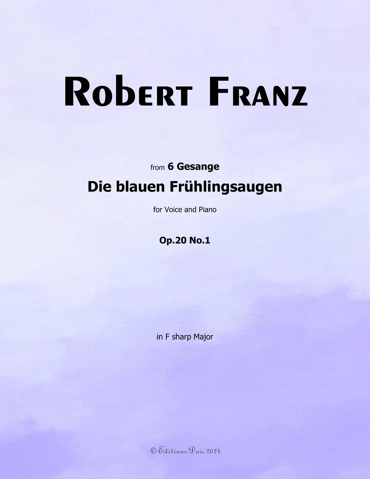 Die blauen Fruhlingsaugen, by R. Franz