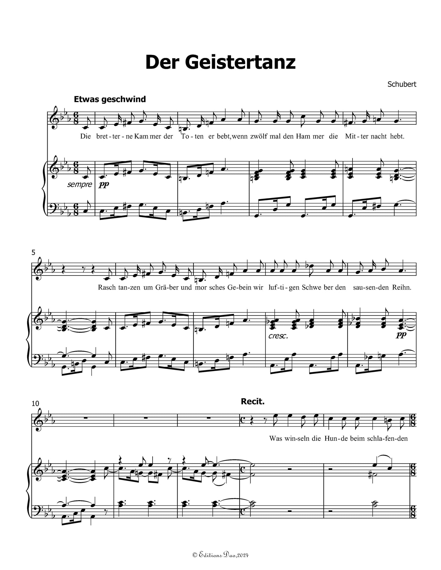 Der Geistertanz, by Schubert