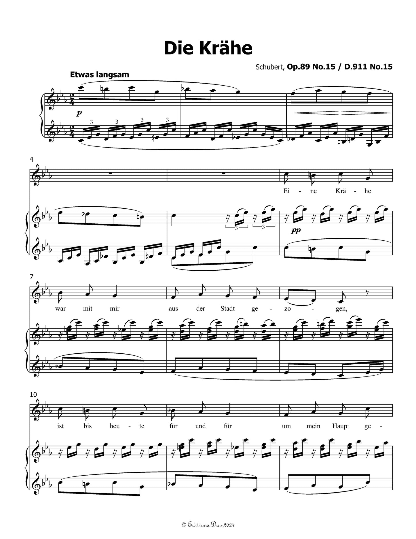 Die Krähe, by Schubert