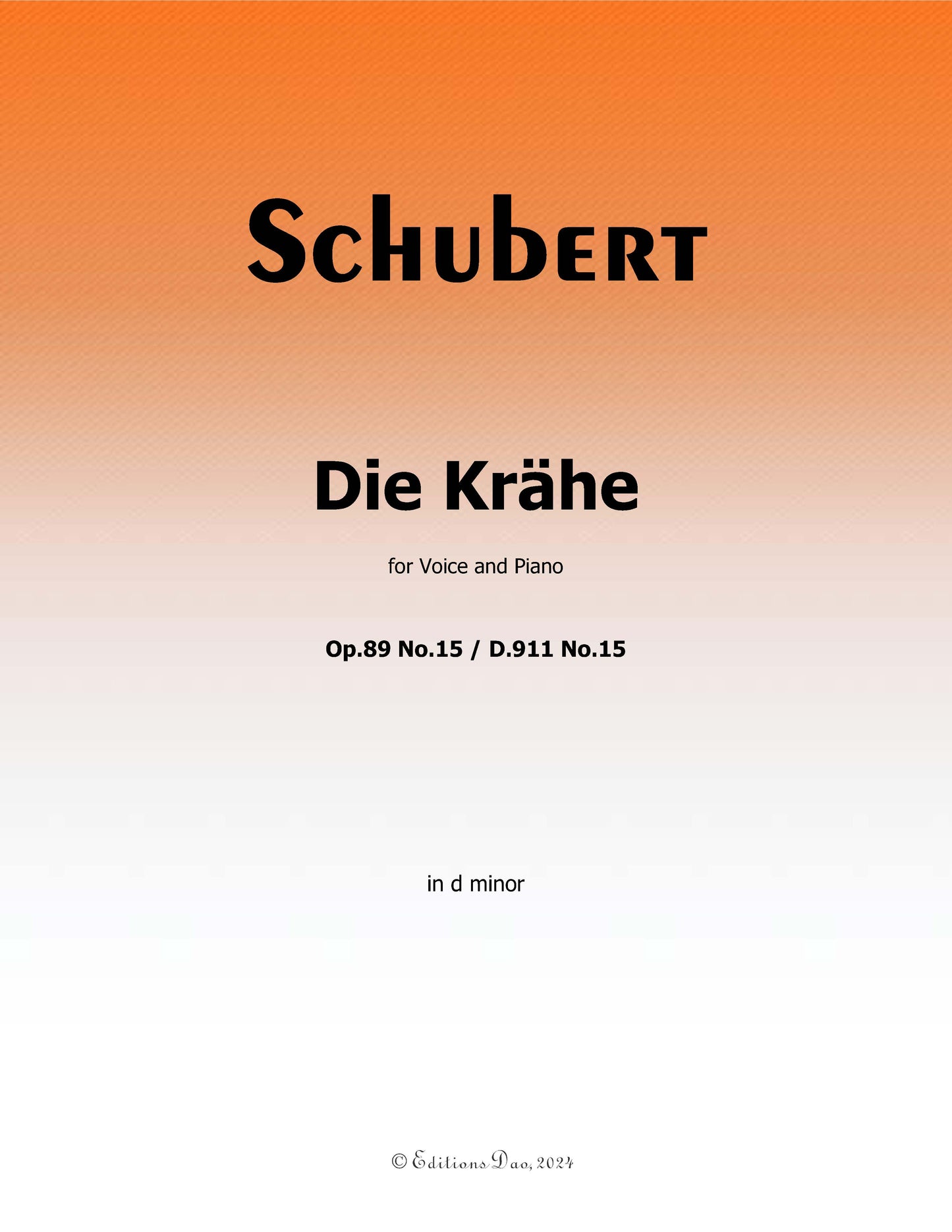 Die Krähe, by Schubert