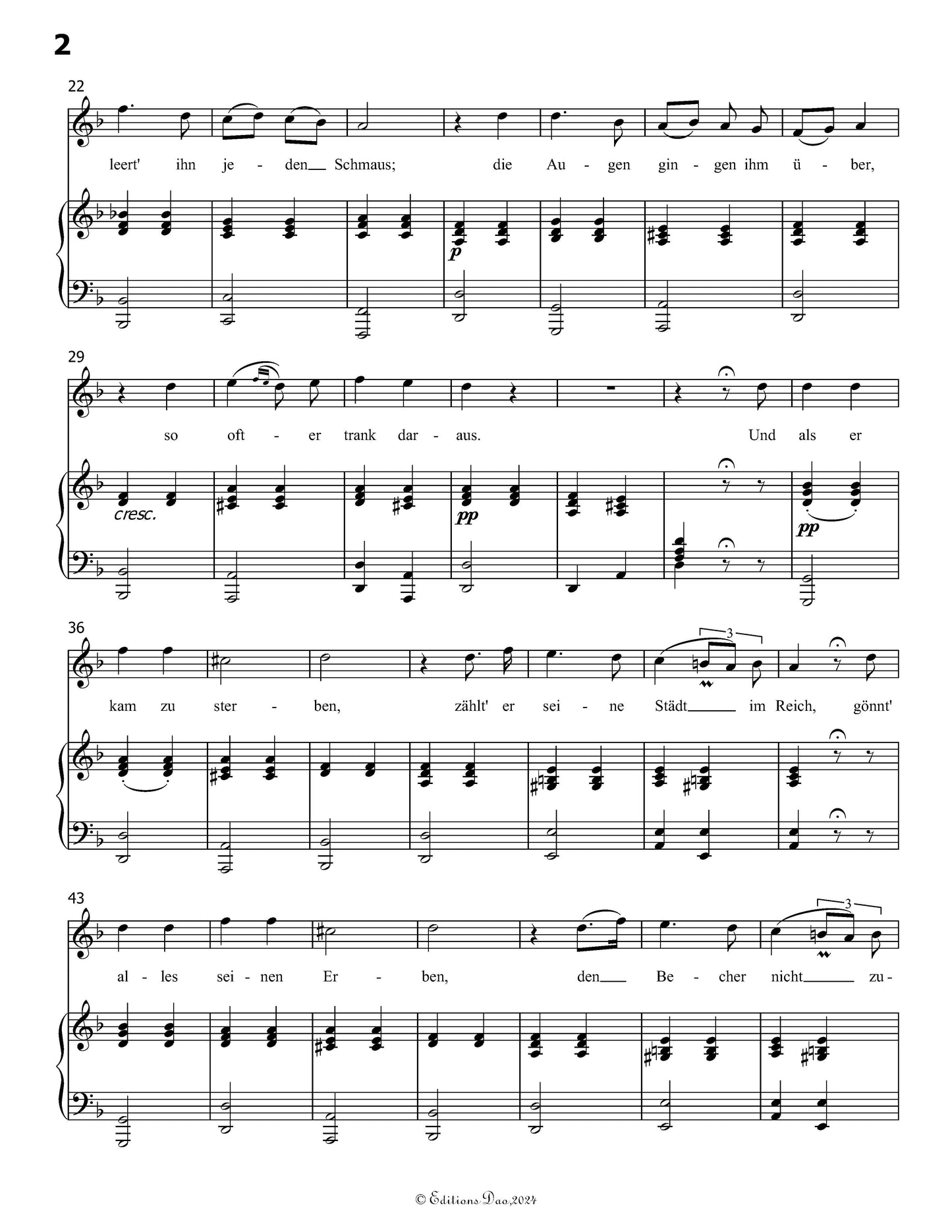 Der Konig in Thule, by Schubert