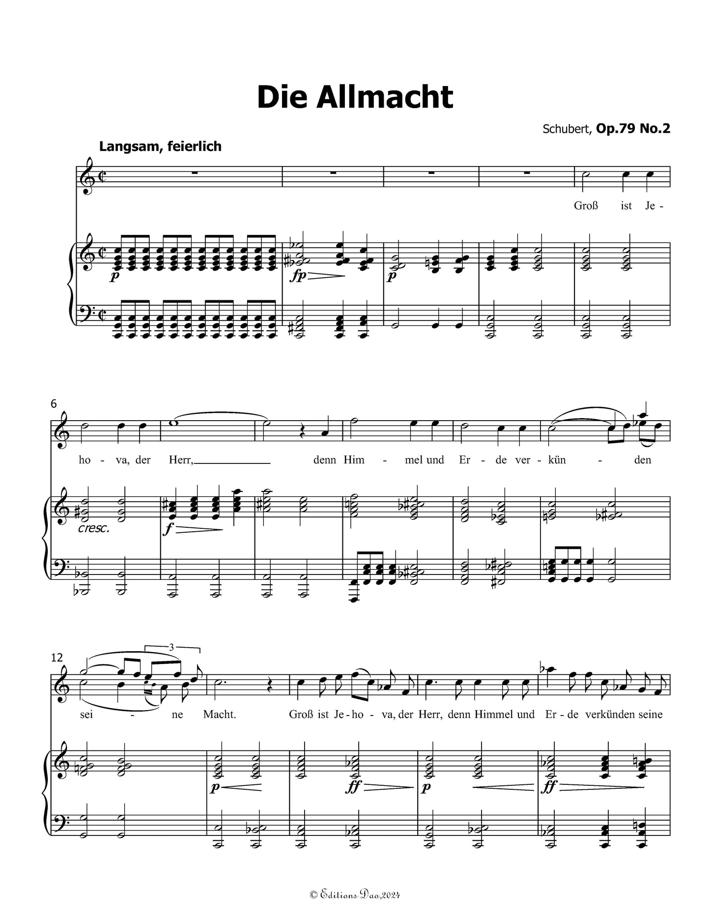 Die Allmacht, by Schubert