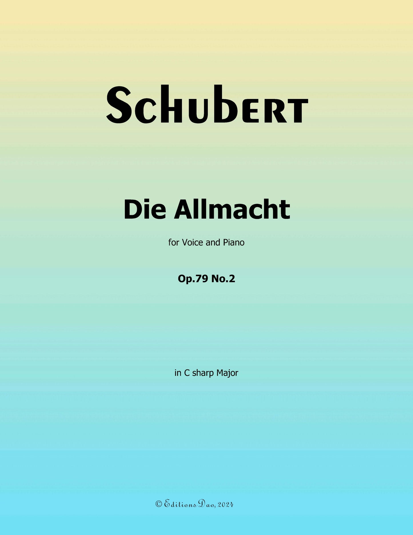 Die Allmacht, by Schubert