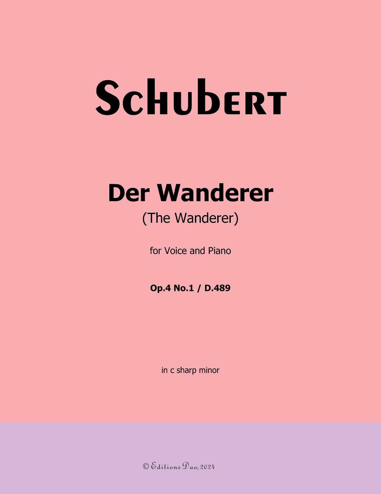 Der Wanderer, by Schubert