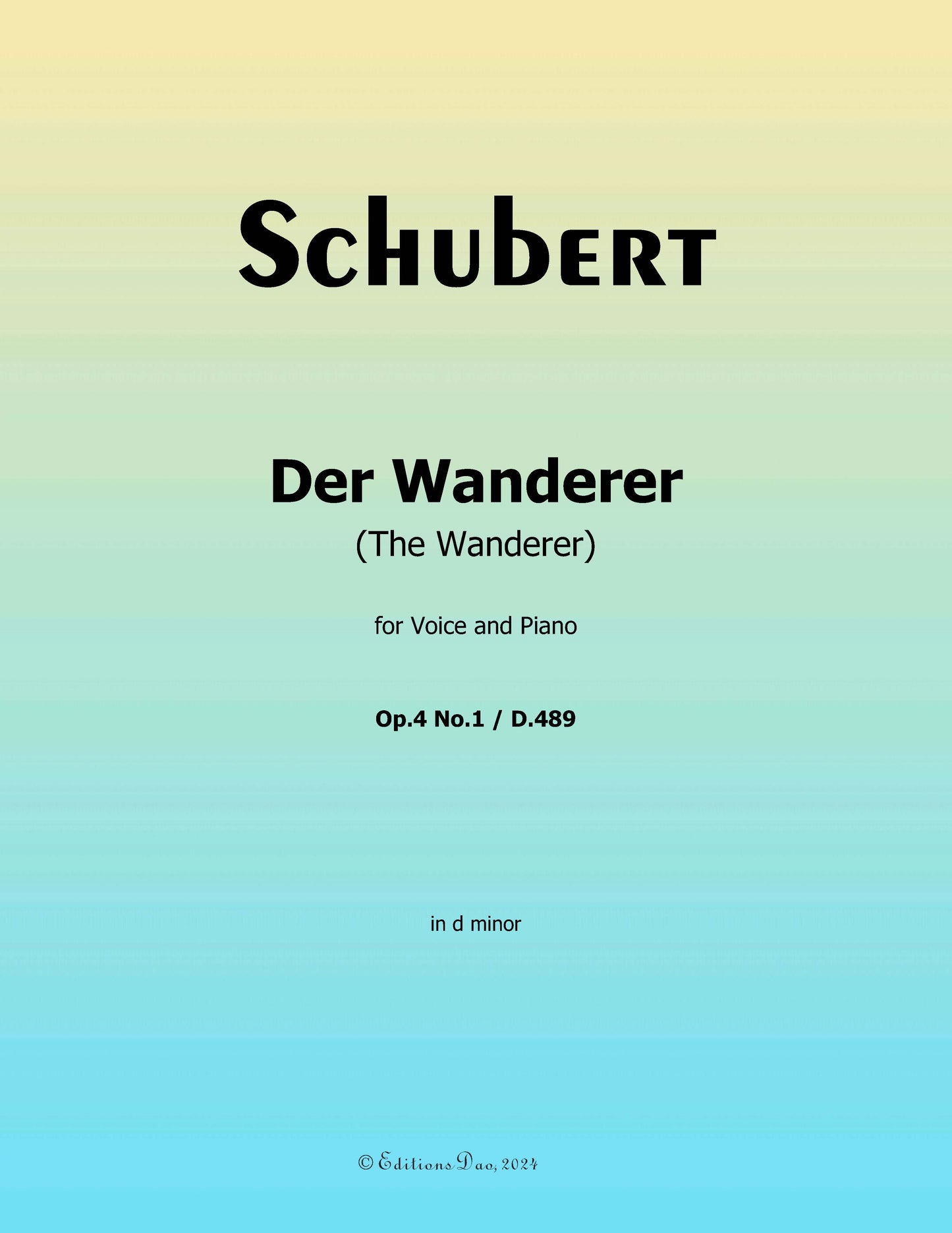 Der Wanderer, by Schubert