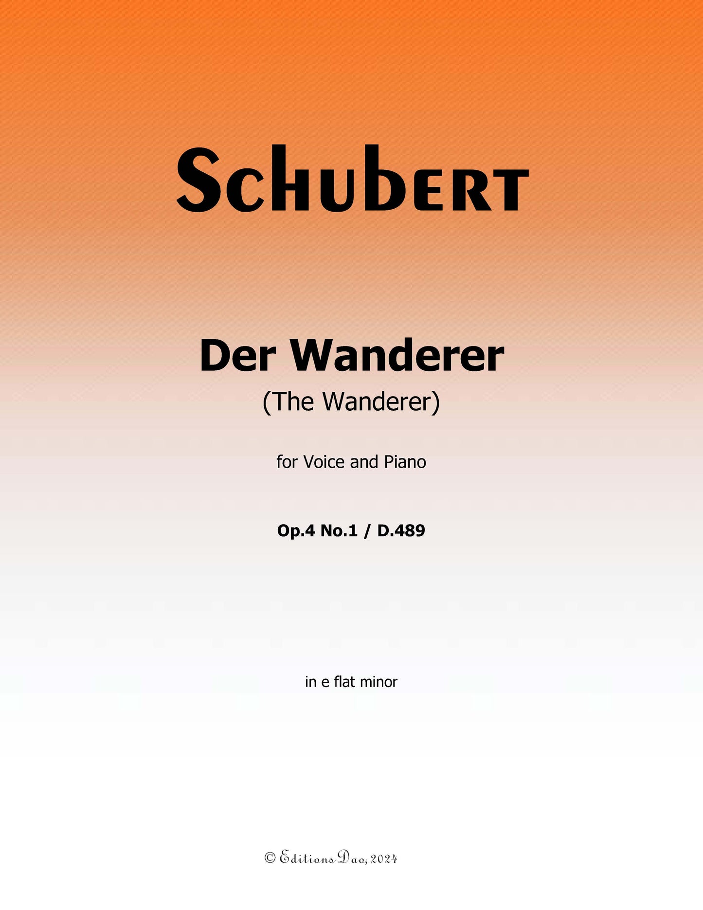 Der Wanderer, by Schubert