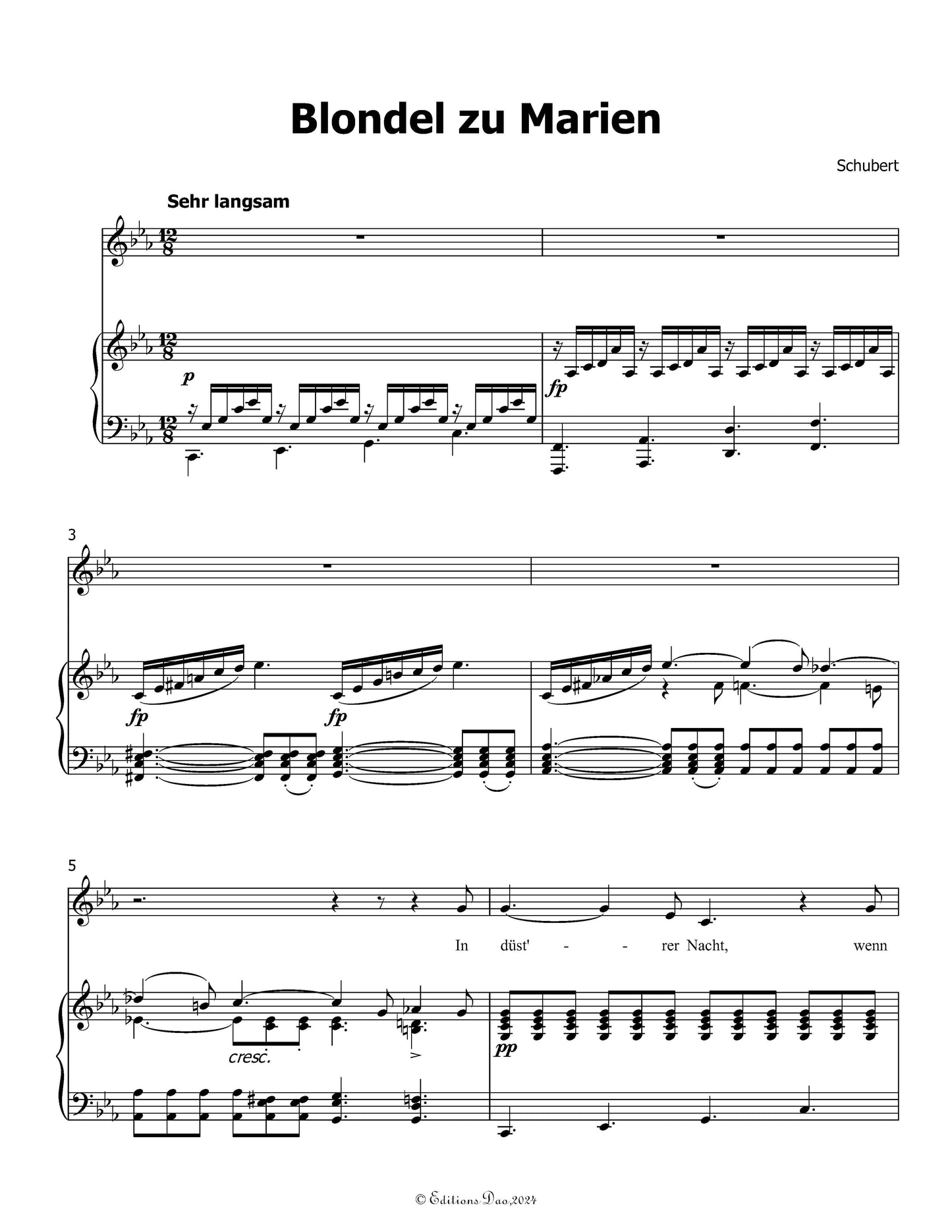 Blondel zu Marien, by Schubert