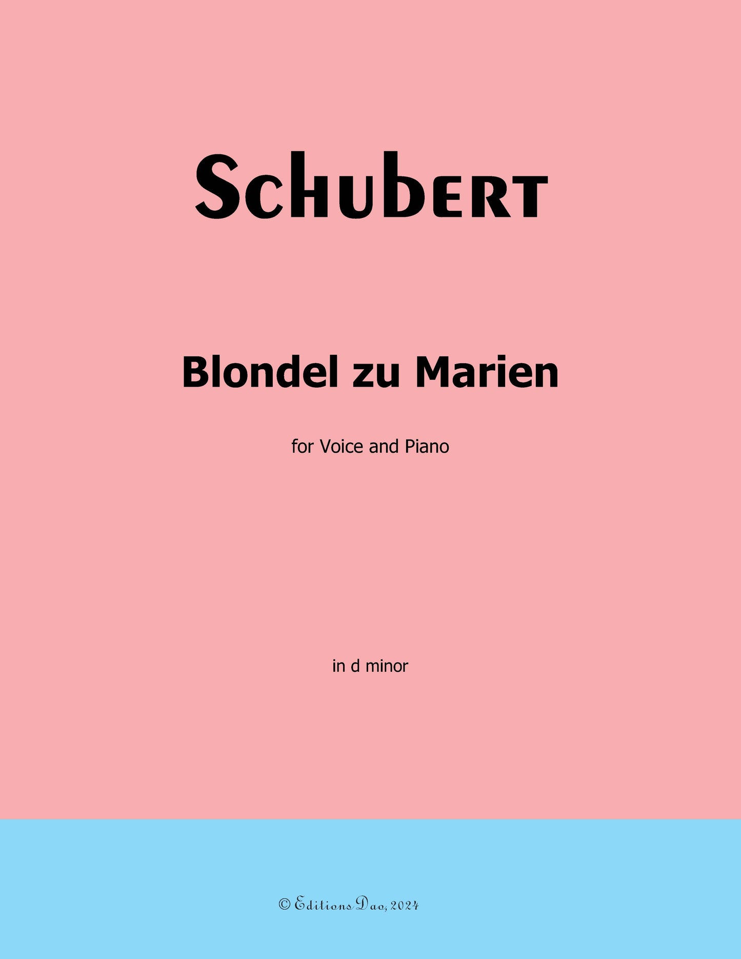 Blondel zu Marien, by Schubert