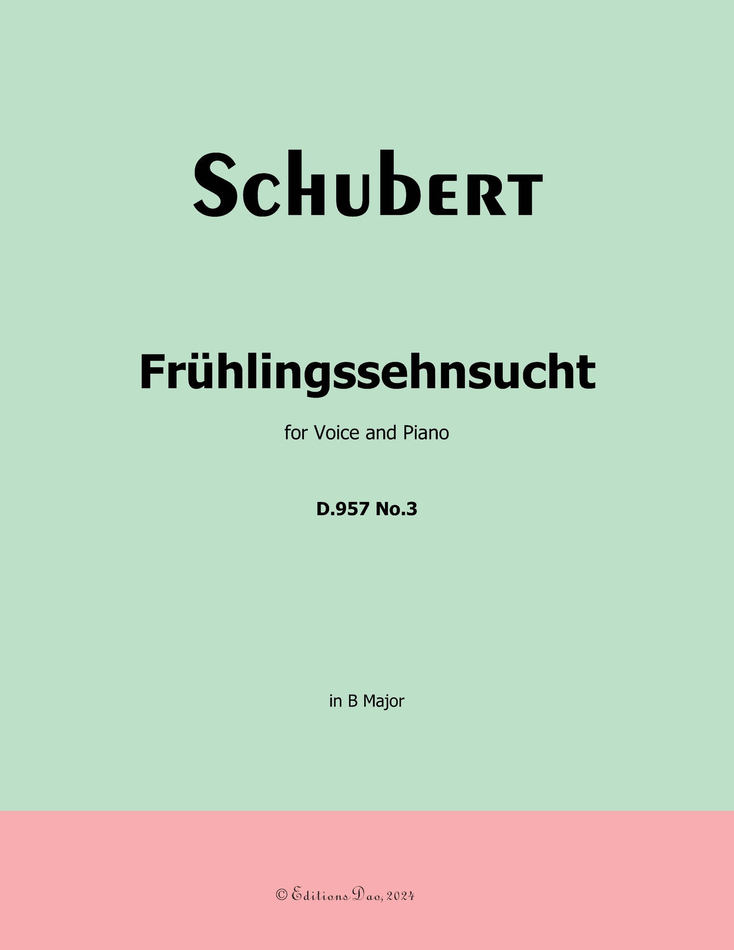 Frühlingssehnsucht, by Schubert