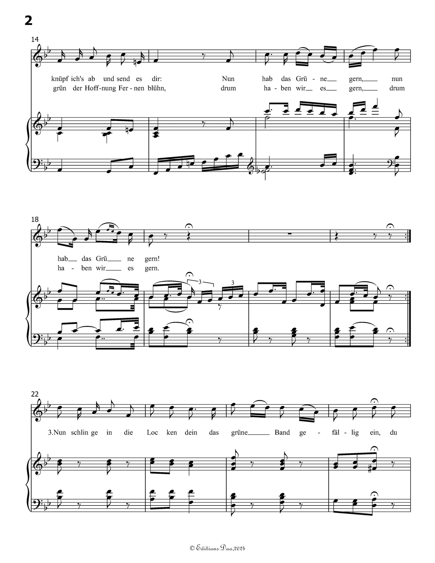 Mit dem grunen Lautenbande, by Schubert