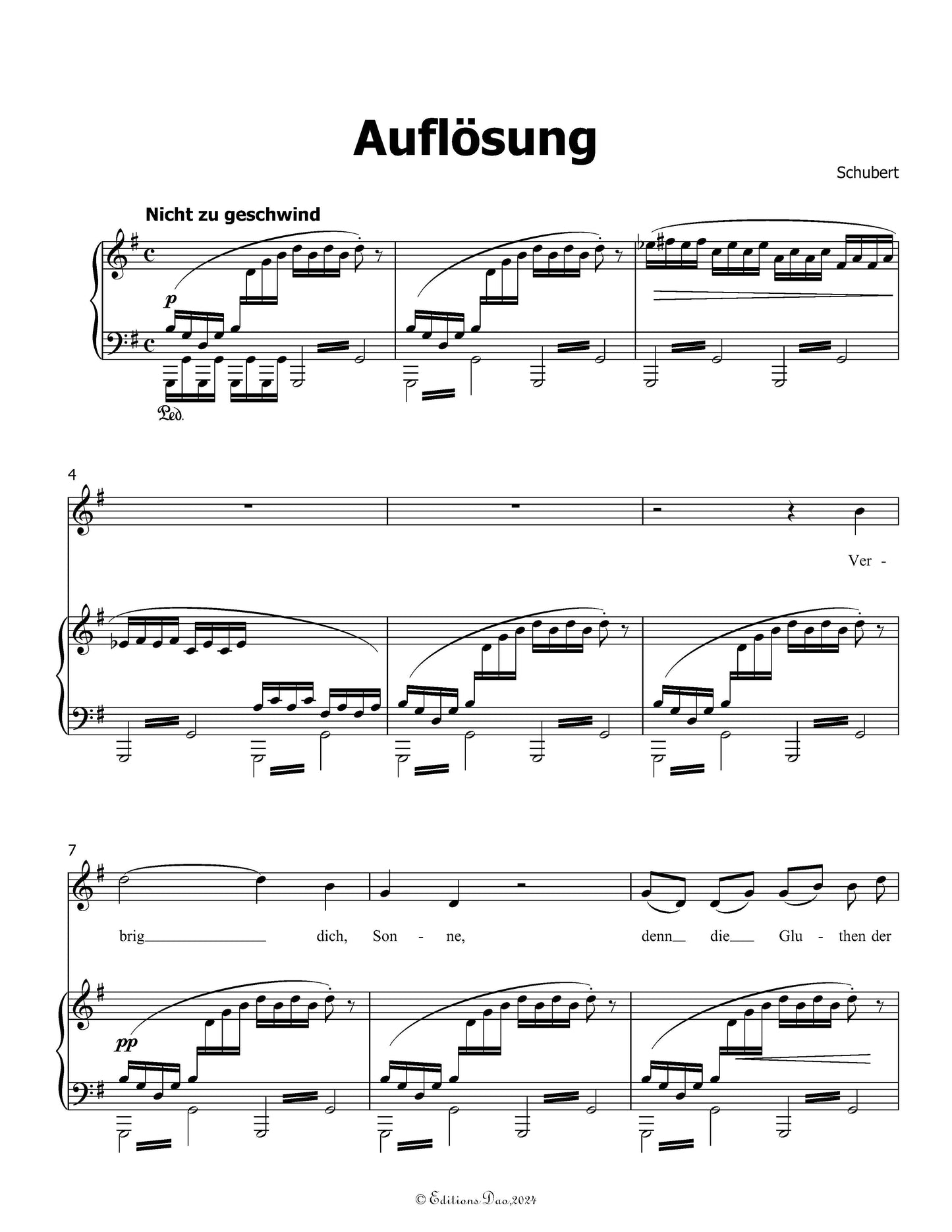 Auflosung, by Schubert