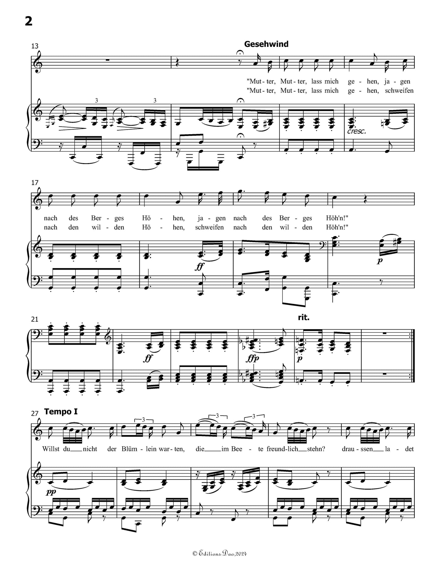 Der Alpenjäger, by Schubert