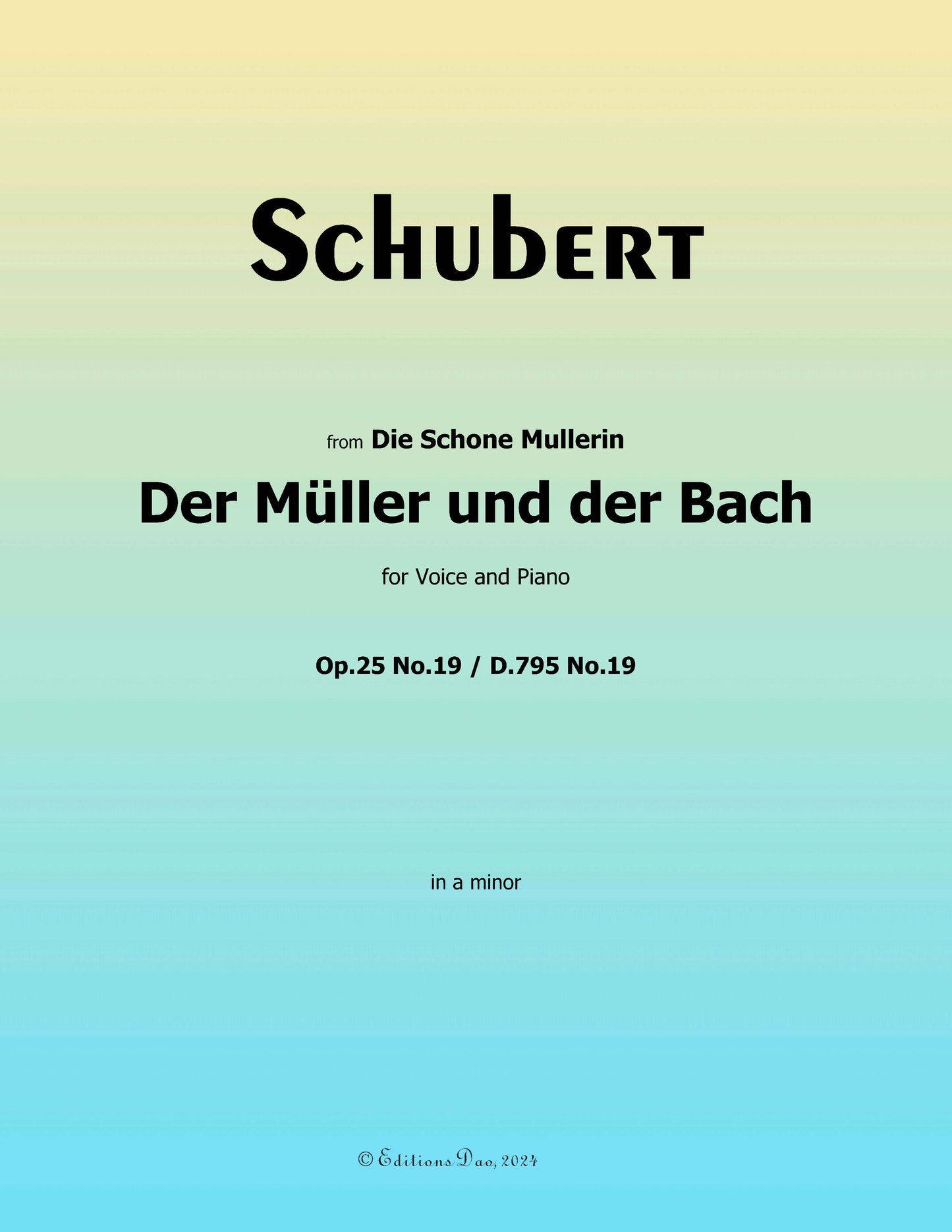 Der Muller und der Bach, by Schubert