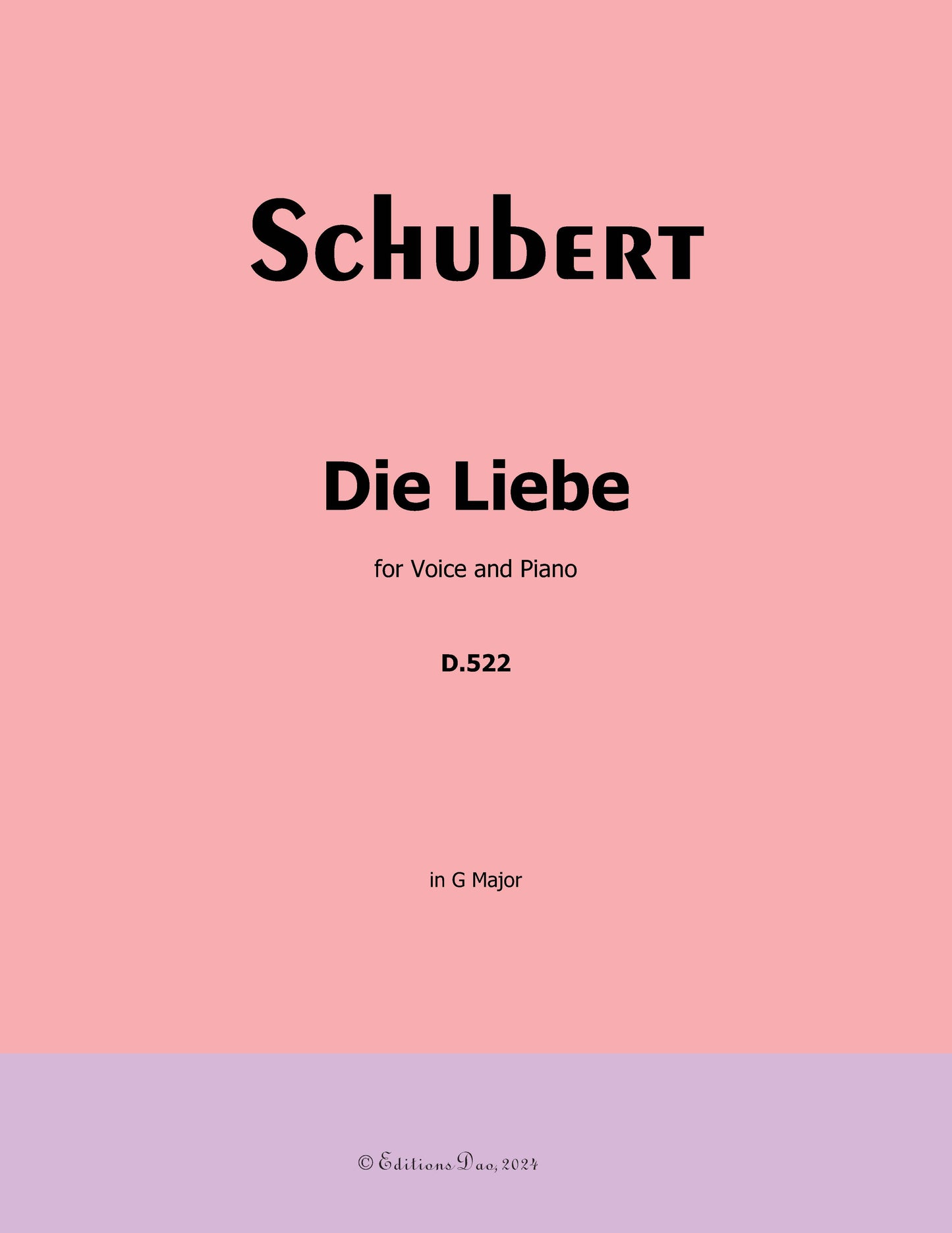 Die Liebe, by Schubert