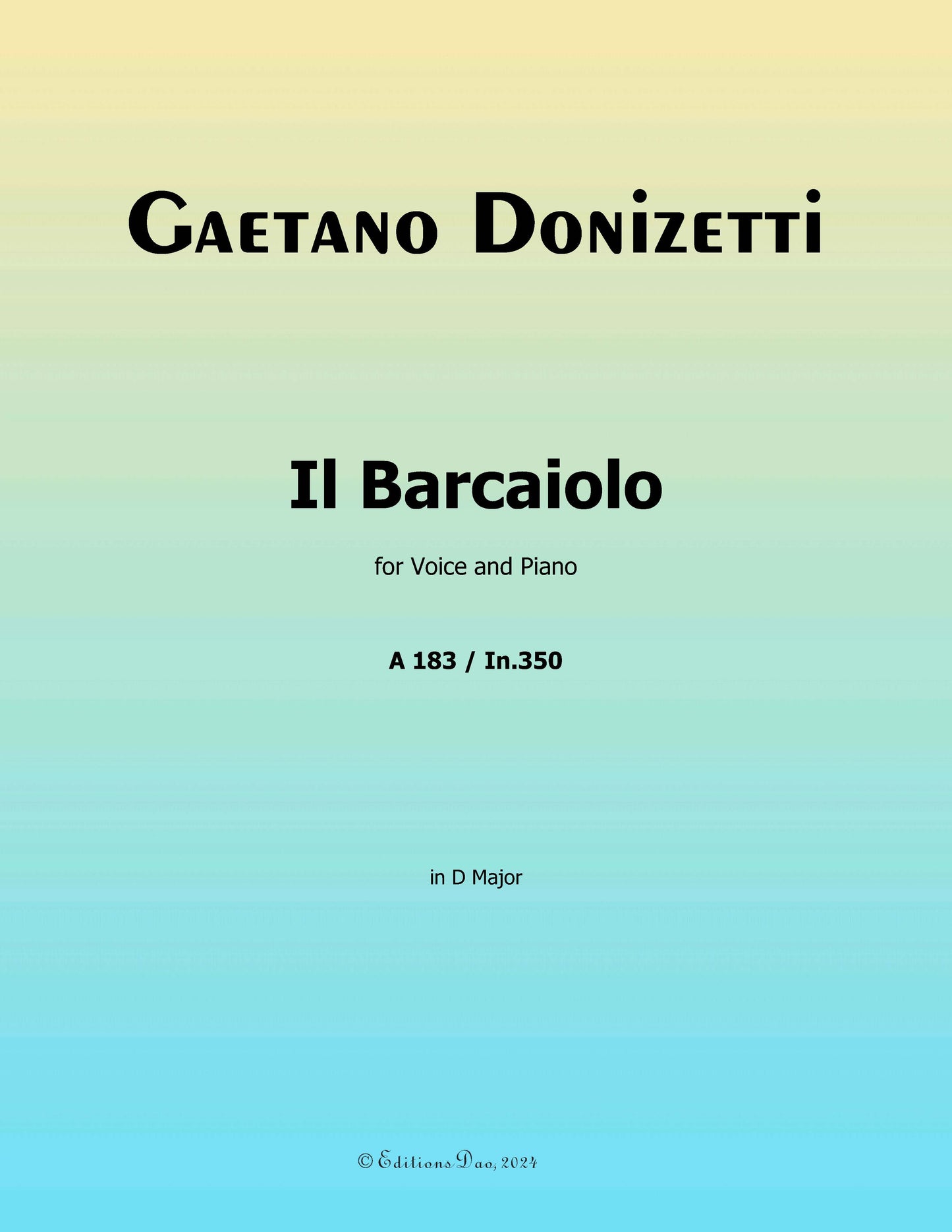 Il Barcaiolo, by Donizetti