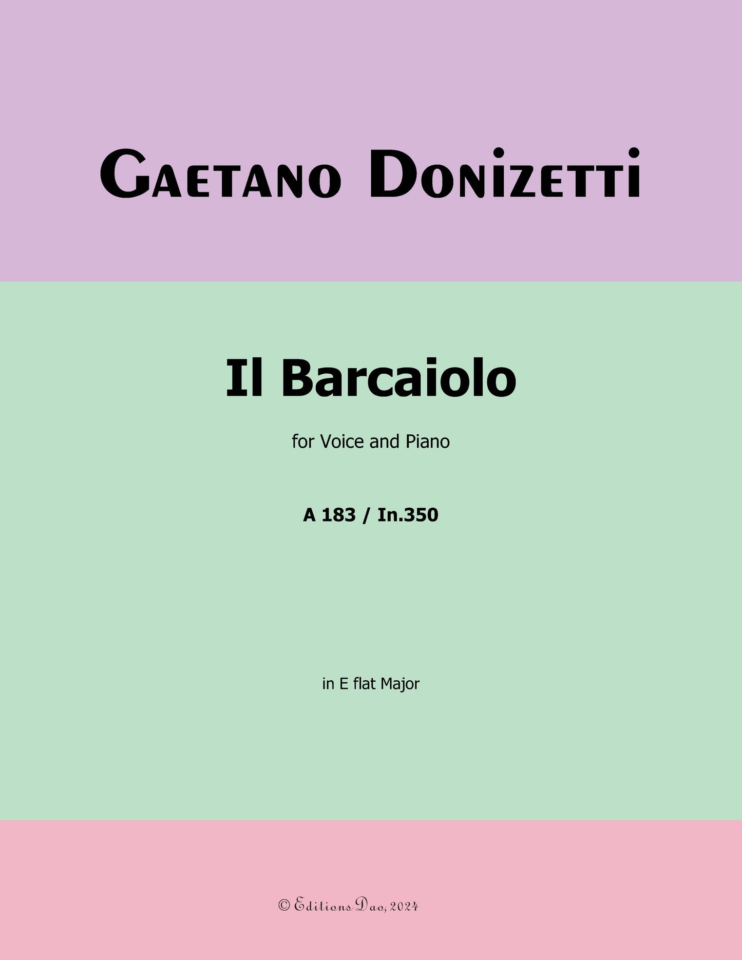 Il Barcaiolo, by Donizetti
