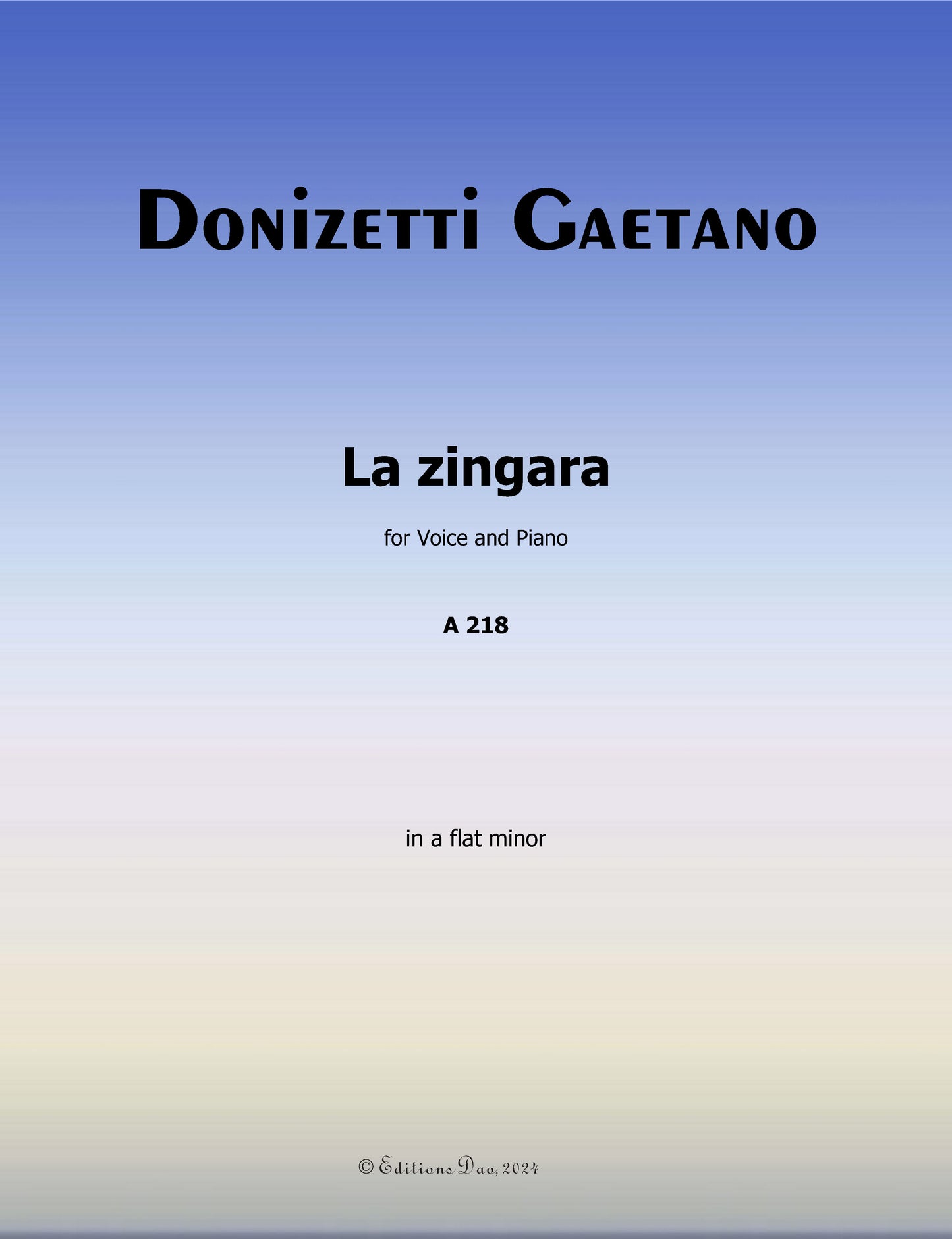 La Zingara, by Donizetti