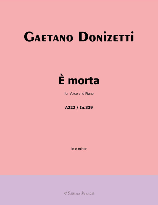 È morta, by Donizetti