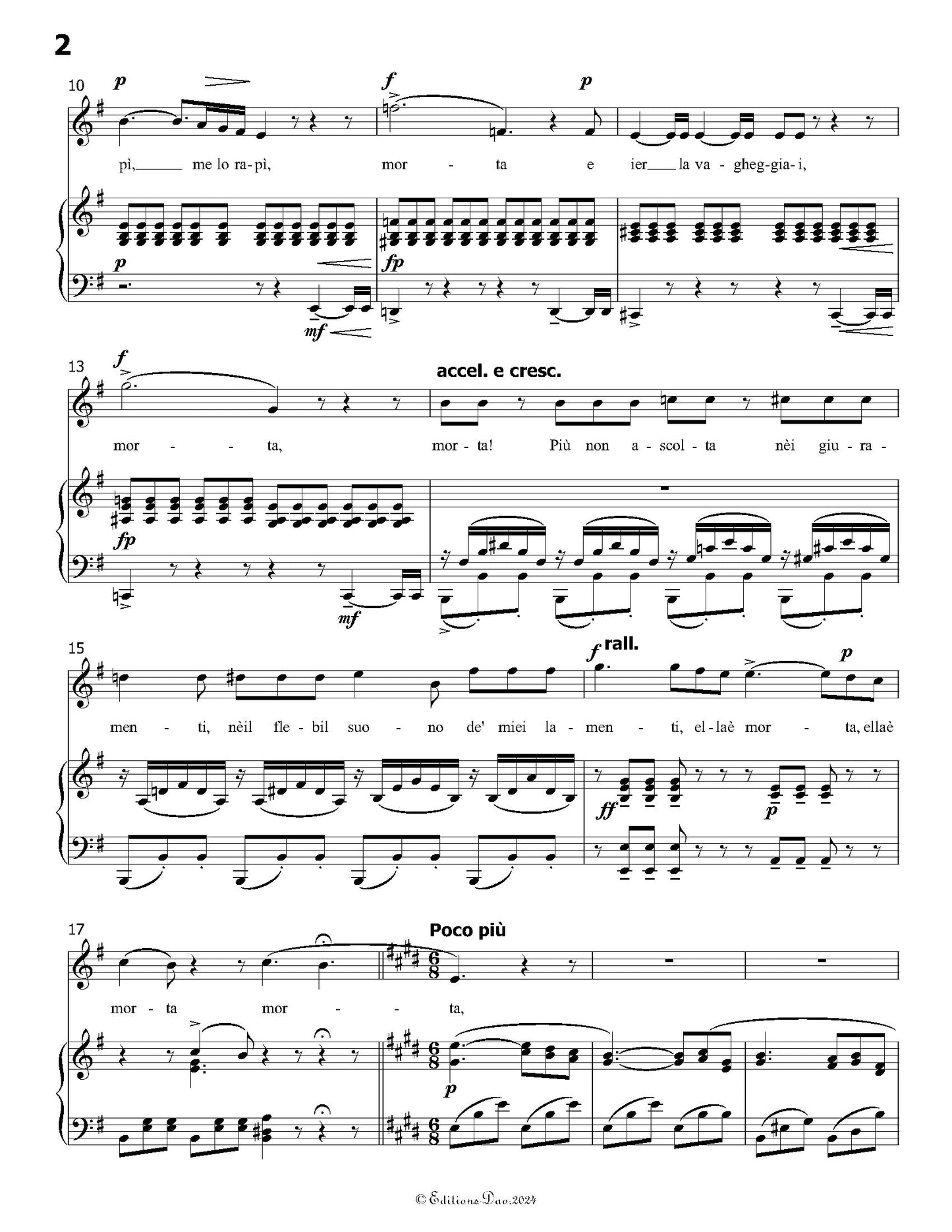 È morta, by Donizetti