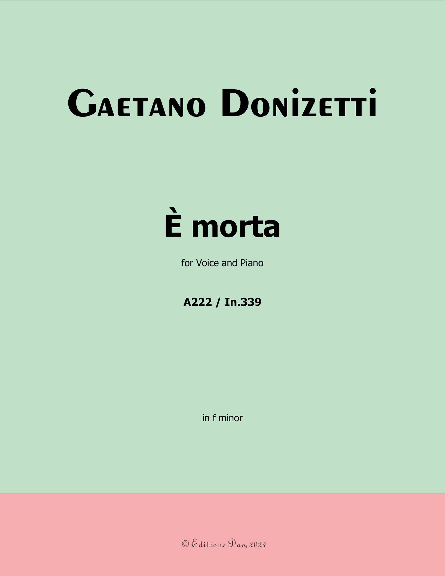 È morta, by Donizetti