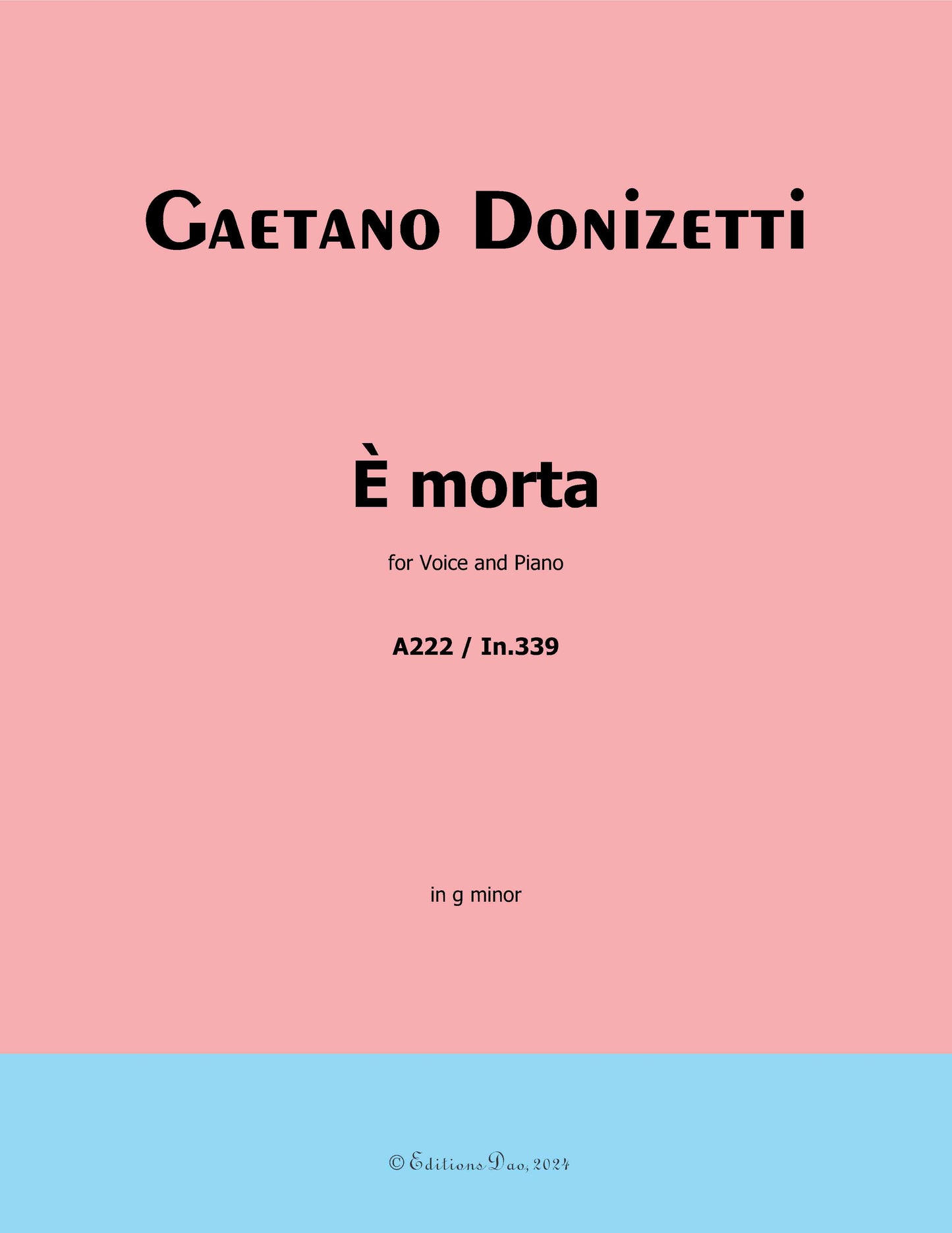 È morta, by Donizetti