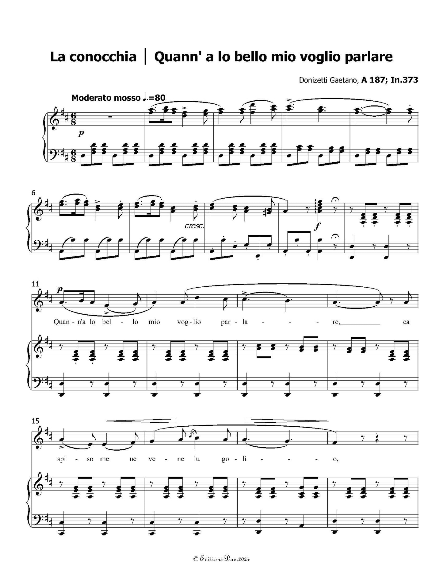 La conocchia, by Donizetti