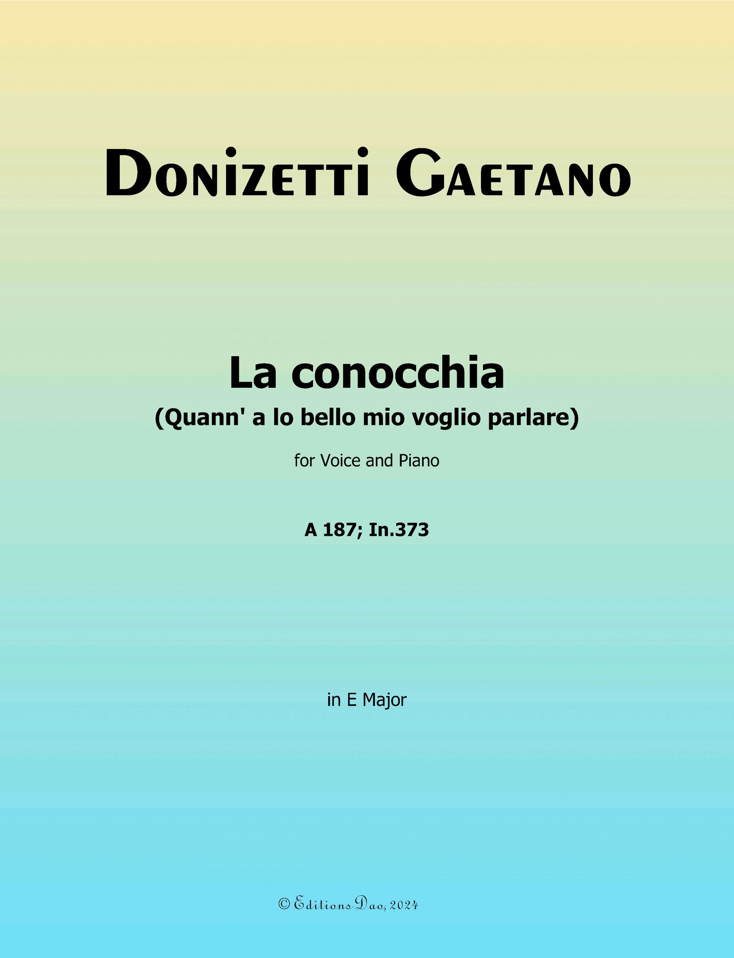 La conocchia, by Donizetti