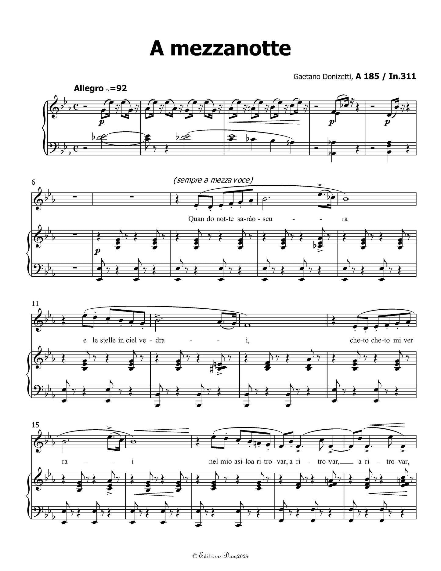 A mezzanotte, by Donizetti