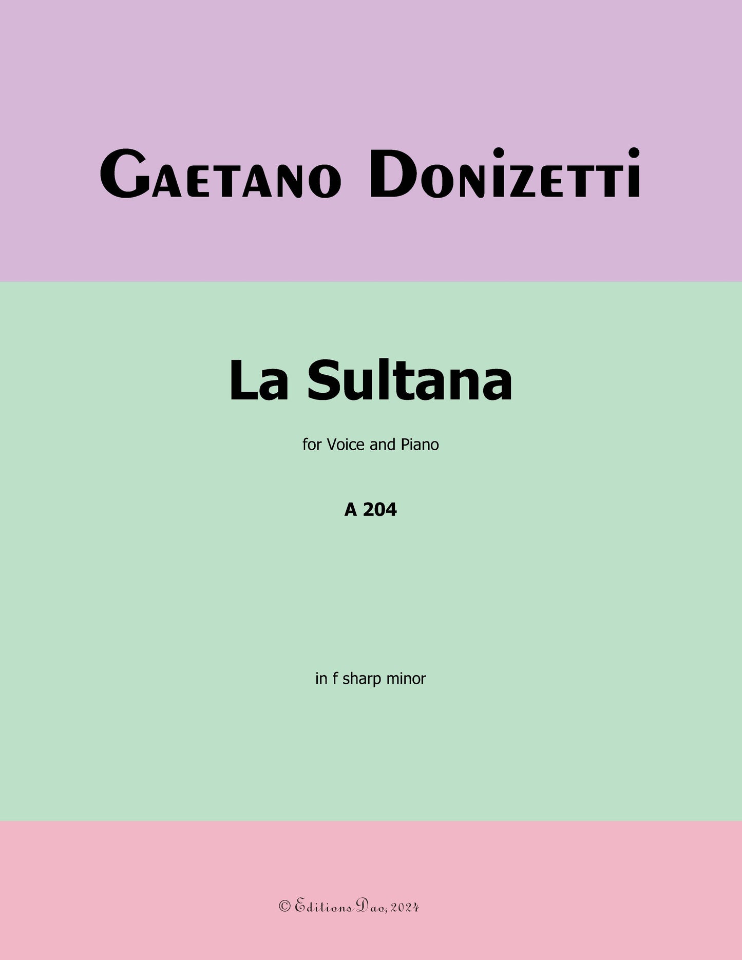 La Sultana, by Donizetti