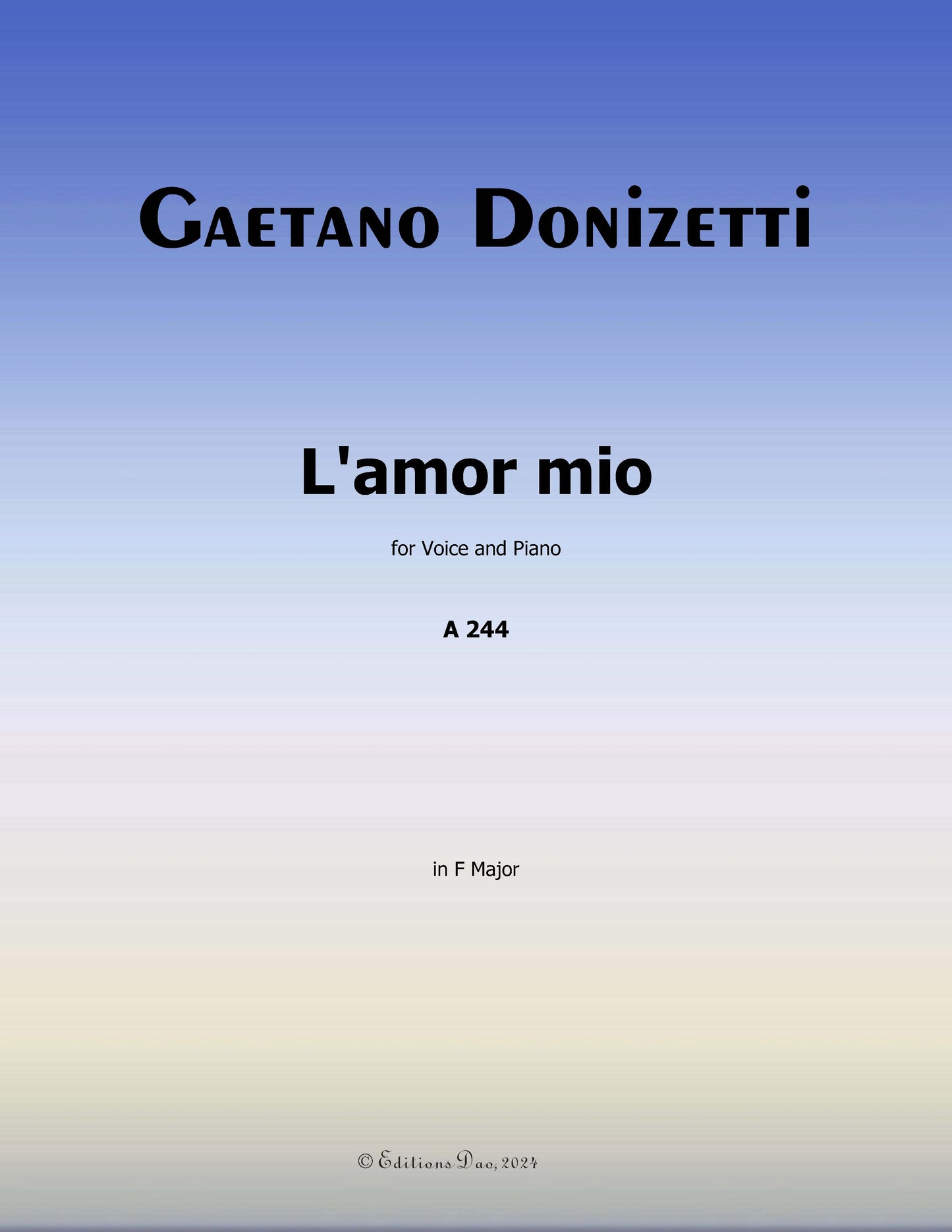 L'amor mio, by Donizetti