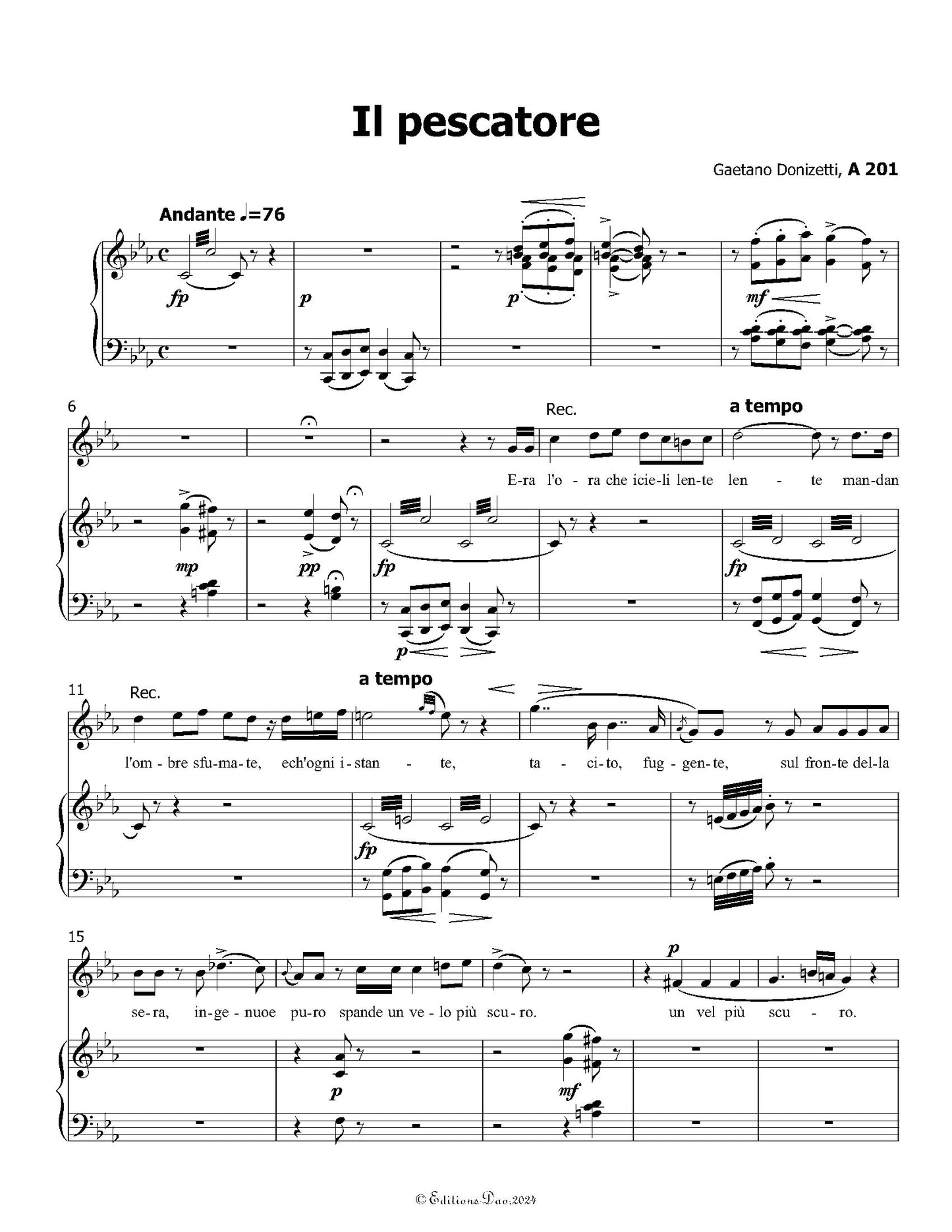 Il pescatore, by Donizetti