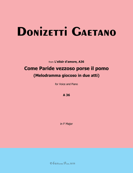 Come Paride vezzoso porse il pomo, by Donizetti