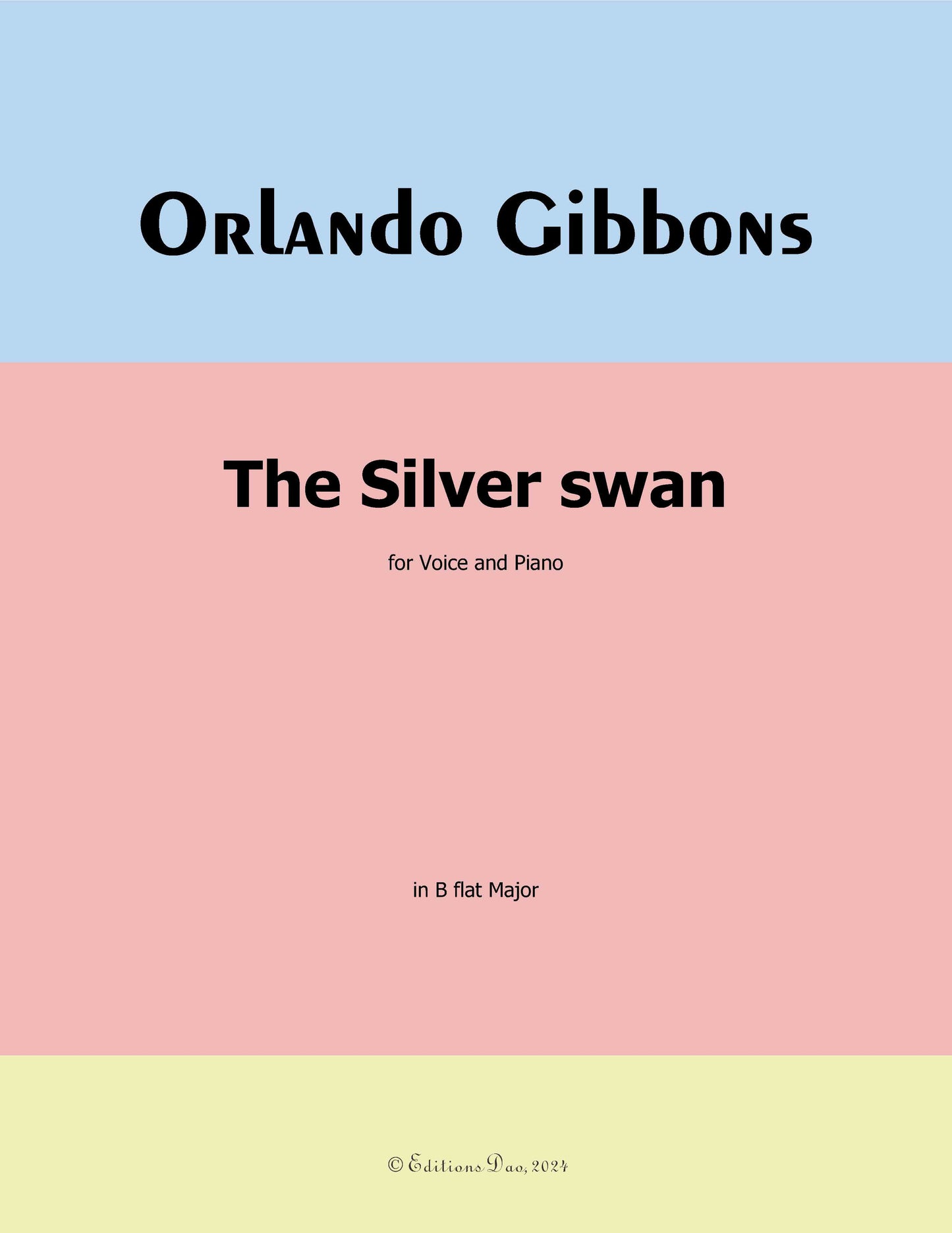 The Silver swan, by O. Gibbons