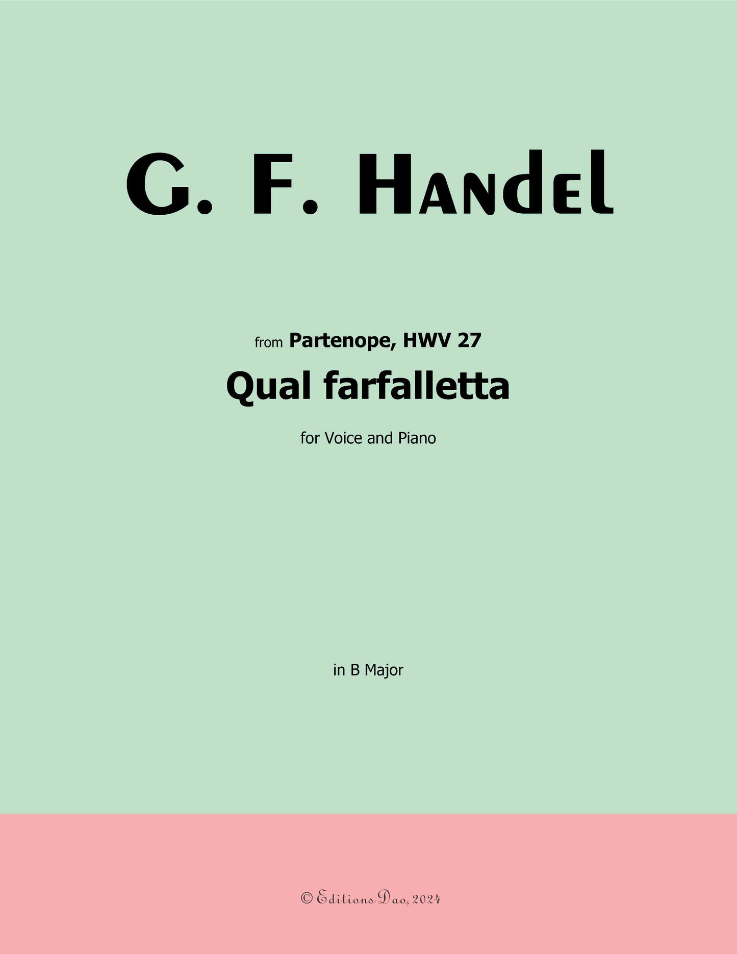 Qual farfalletta, by Handel