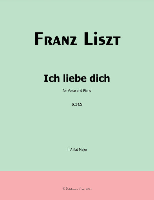 Ich liebe dich, by Liszt