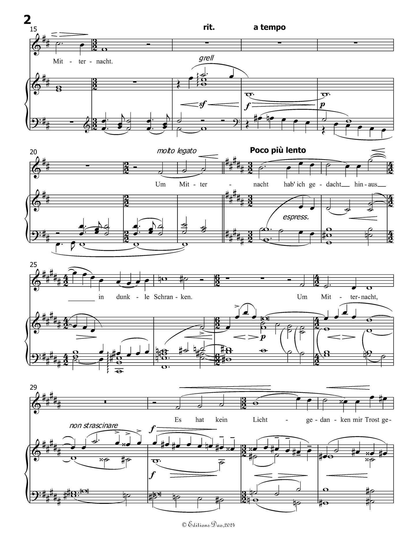 Um Mitternacht, by G. Mahler
